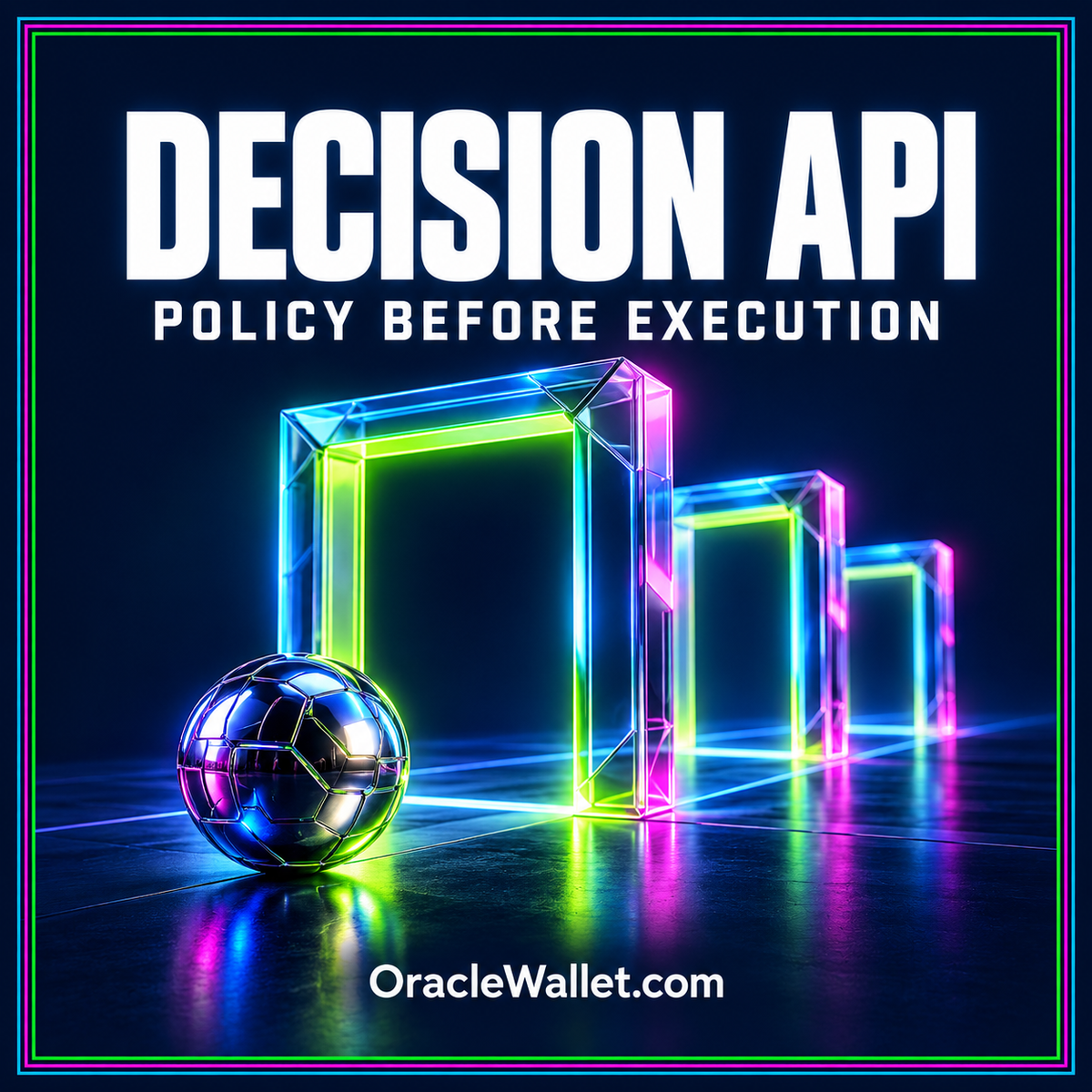 Decision API Design for Oracle Wallets: Policies Before Execution — OracleWallet.com neon featured artwork